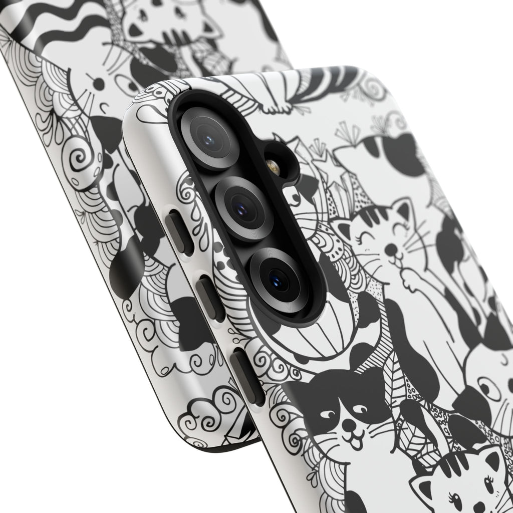 Cat-Themed Phone Case, Cute Cat Art, Pet Lover Gift, Birthday Present, Unique Cat Decor, Fun Tech Accessories, Animal Lover Case