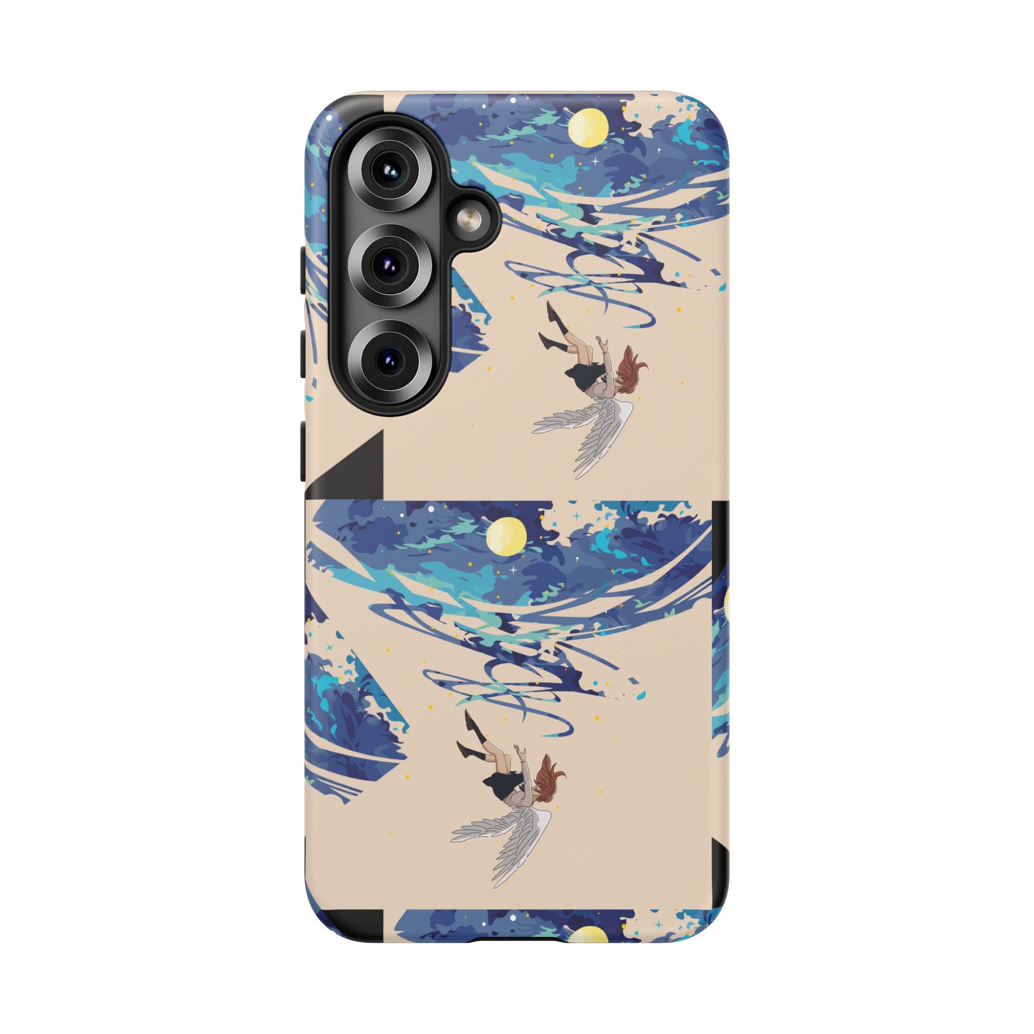 Artistic Phone Case with Abstract Design, Vivid Blue Waves and Fish, Stylish Phone Accessory, Unique Gift Idea, Trendy Tech Decor, [...]