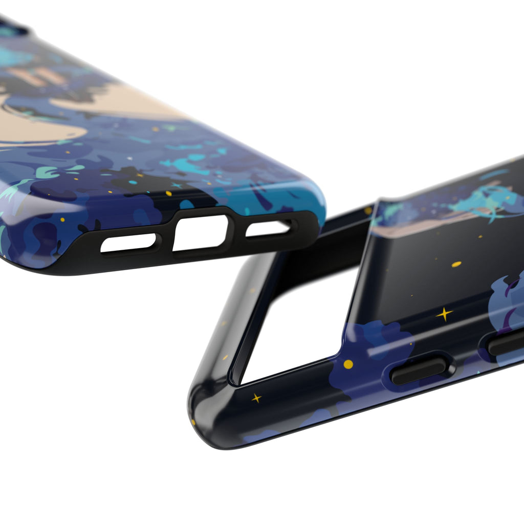 Galaxy-Inspired Phone Case, Celestial Design, Tough Phone Cover, Gift for Space Lovers, Artsy Accessories, Unique Merchandise