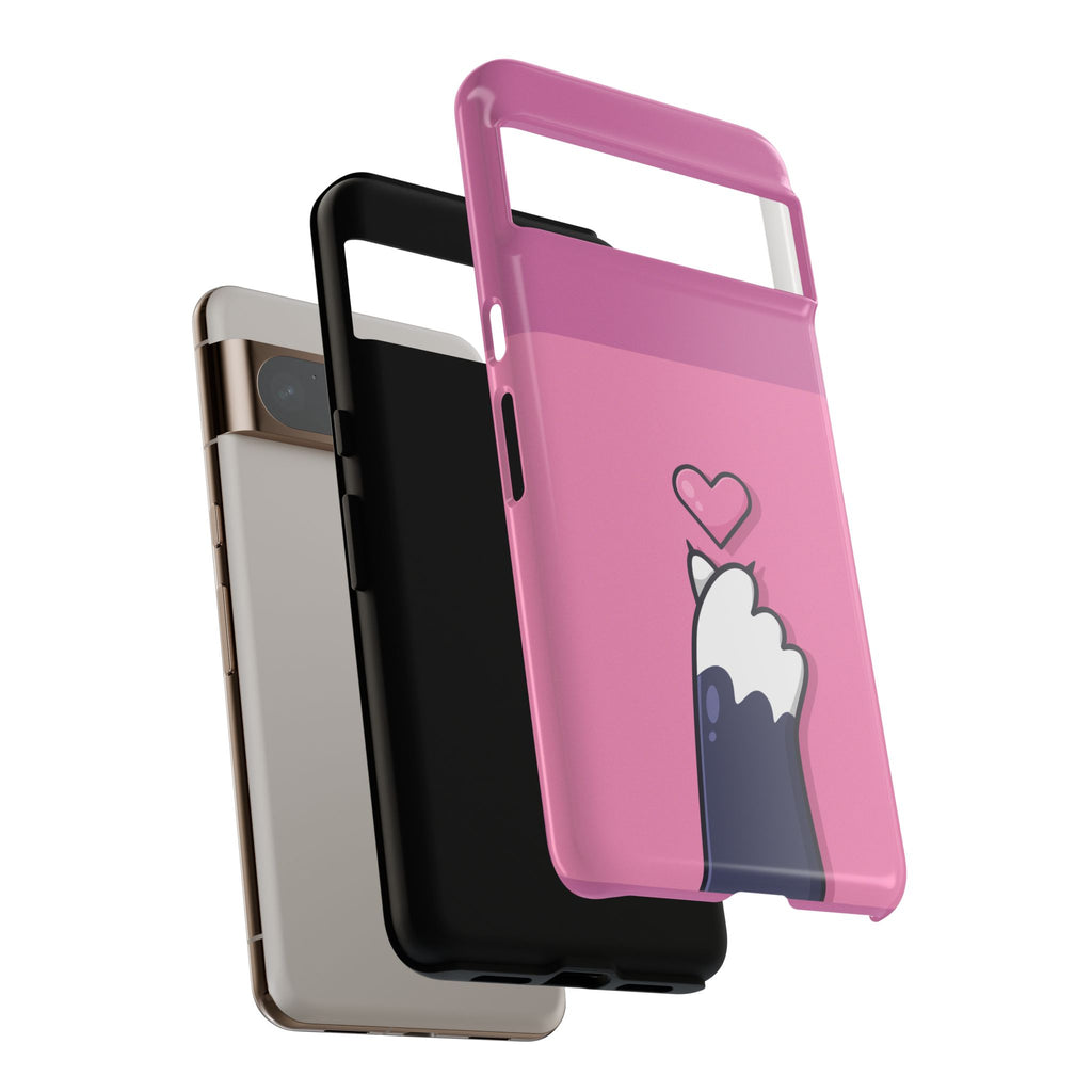 Cute Cat Paw Phone Case, Playful Pet Lover Gift, Animal Print Phone Cover, Heart Design Case, Fun Feminine Case, Kawaii Style