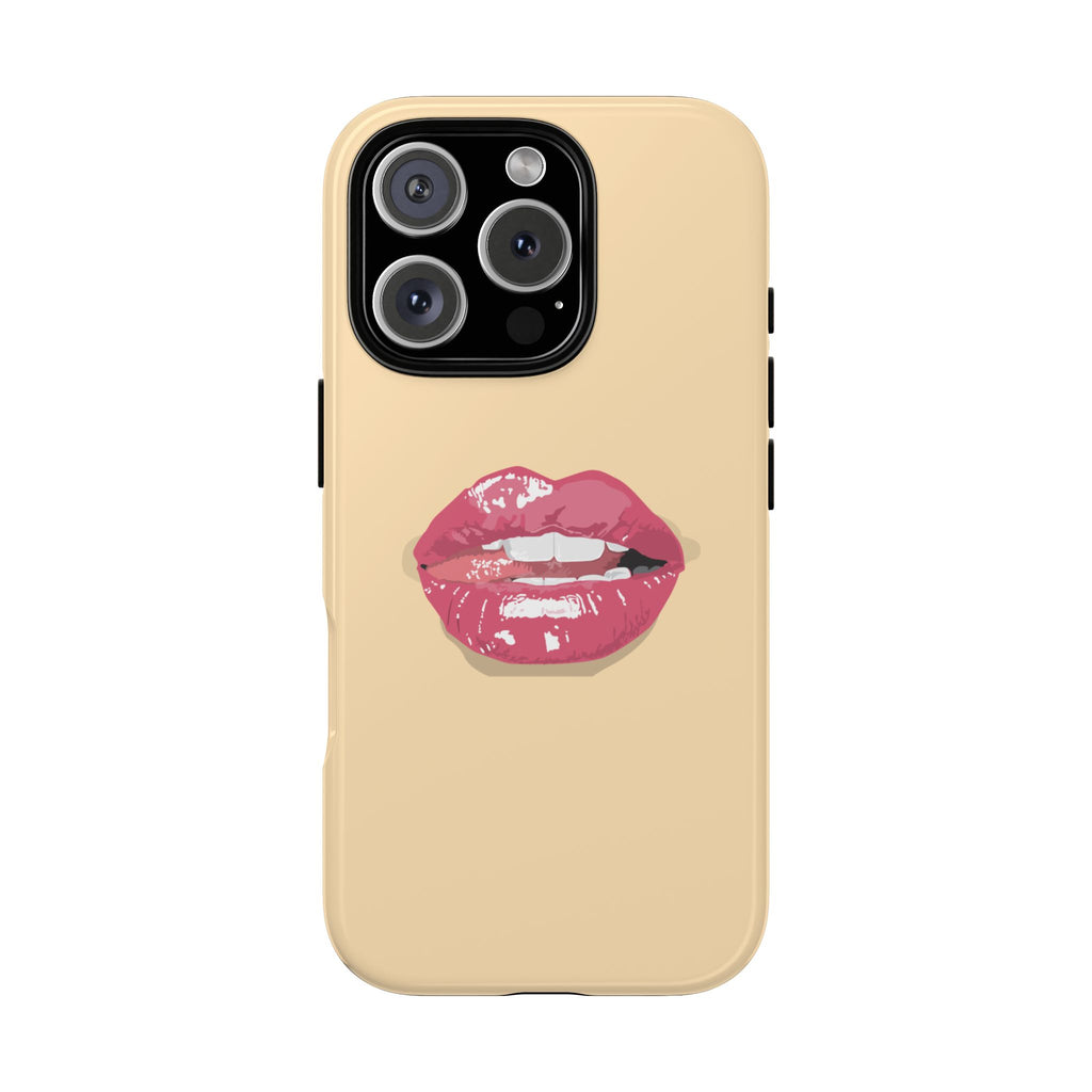 Stylish Phone Case with Lip Print, Trendy Mobile Cover, Fashion Accessory, Gift for Her, Cute Cell Phone Case