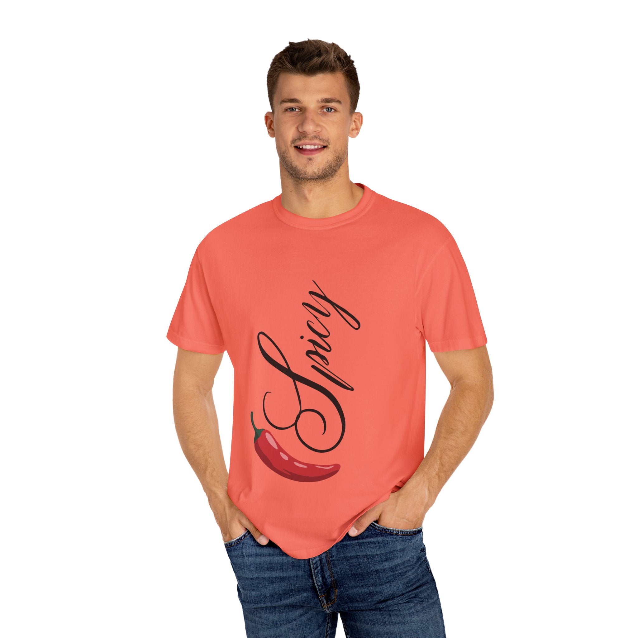Spicy Unisex Garment-Dyed T-shirt, Cute Casual Tee, Perfect Gift for Foodies, Trendy Summer Style, Great for BBQs and Parties