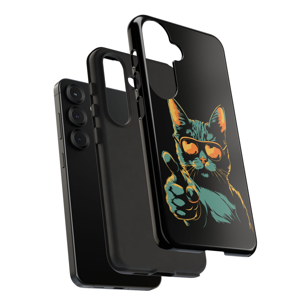 Cool Cat Phone Case, Stylish Phone Cover, Pet Lover Gift, Cute Cat Design, Fun Cat Accessories