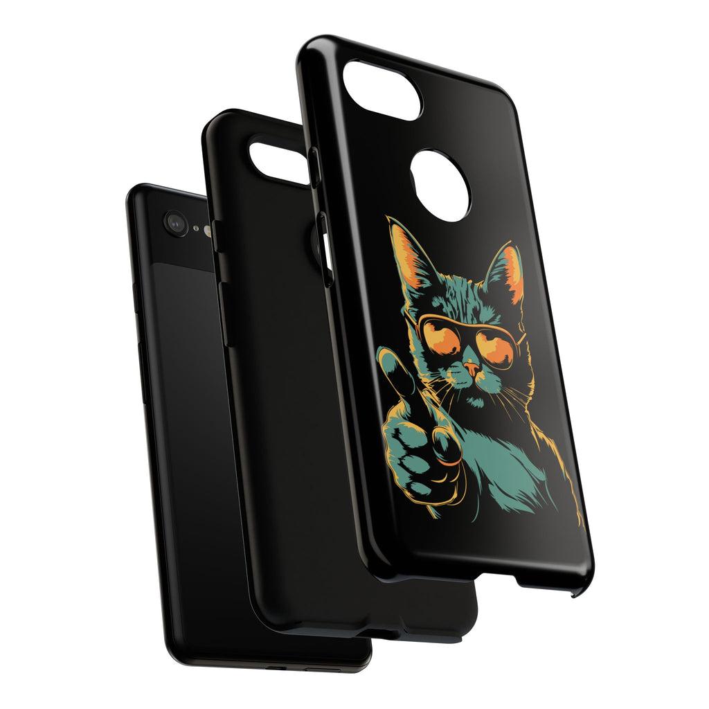 Cool Cat Phone Case, Stylish Phone Cover, Pet Lover Gift, Cute Cat Design, Fun Cat Accessories