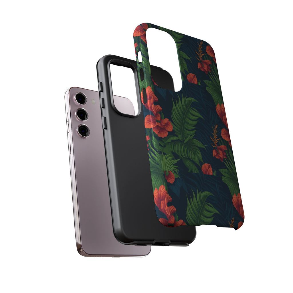 Tropical Phone Case with Floral Design, Eco-Friendly Protection for Summer Vibes, Ideal Gift for Nature Lovers, Vibrant Background