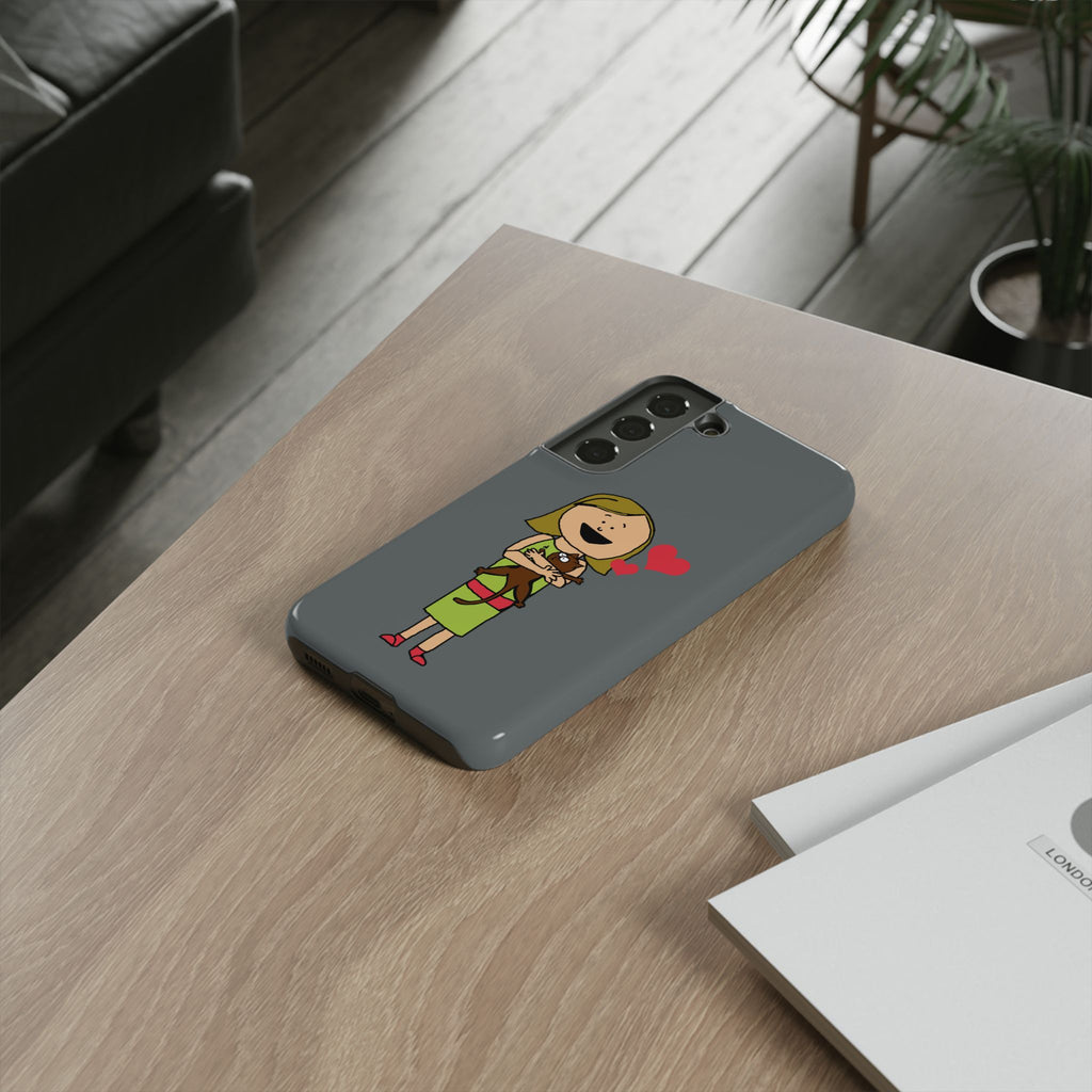 Pet Lover's Phone Case, Cute Animal Phone Cover, Gift for Dog Lovers, Cartoon Design, Fun Smartphone Accessory