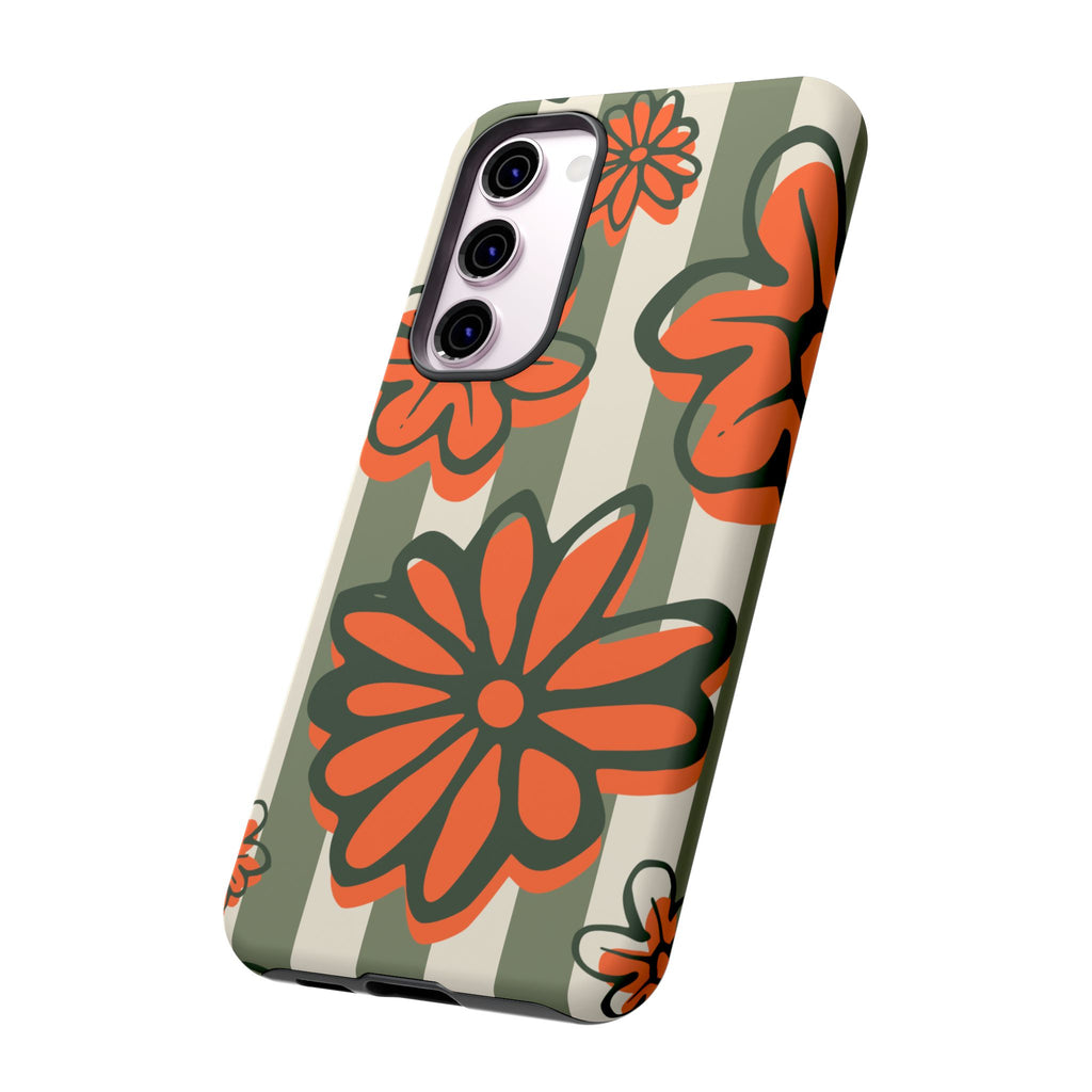 Floral Tough Phone Case - Trendy Protector for Pet Lovers, Super Cute Gift, Floral Design, Stylish Phone Cover, Unique Accessory