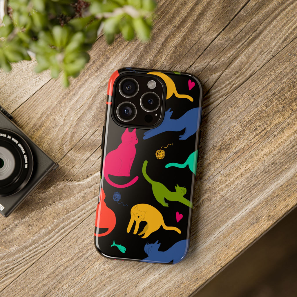 Colorful Cat Phone Case - Fun Pet Lover Accessory, Paw-some Gift for Cat Owners, Colorful Protective Cover, Cute Animal Phone [...]