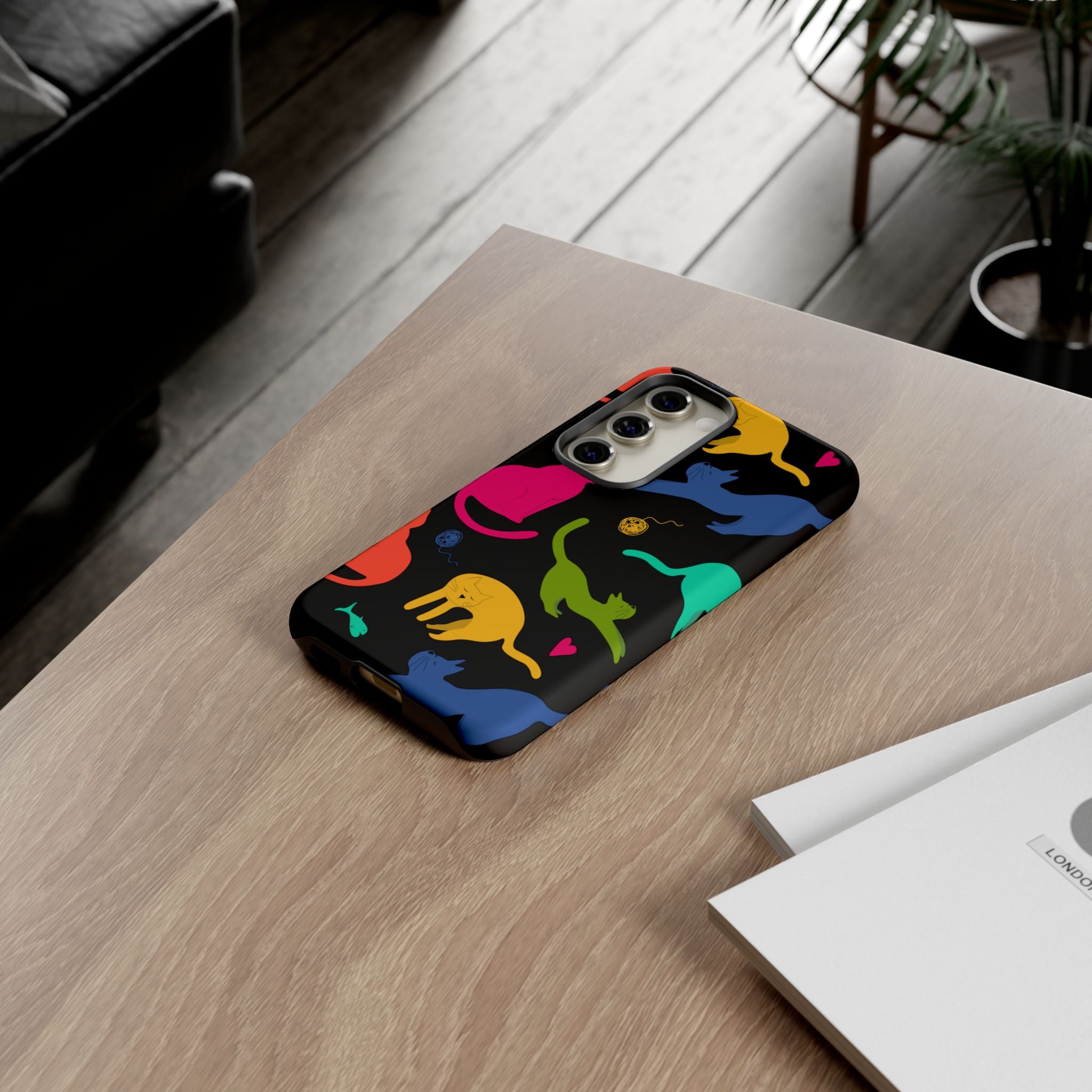 Colorful Cat Phone Case - Fun Pet Lover Accessory, Paw-some Gift for Cat Owners, Colorful Protective Cover, Cute Animal Phone [...]