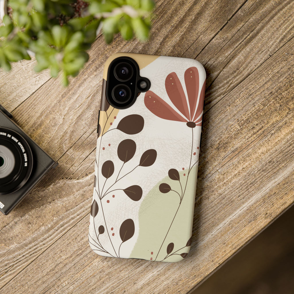 Floral Phone Case - Stylish Tough Cases for Women, Trendy Phone Cover, Gift for Her, Birthday Present, Everyday Use