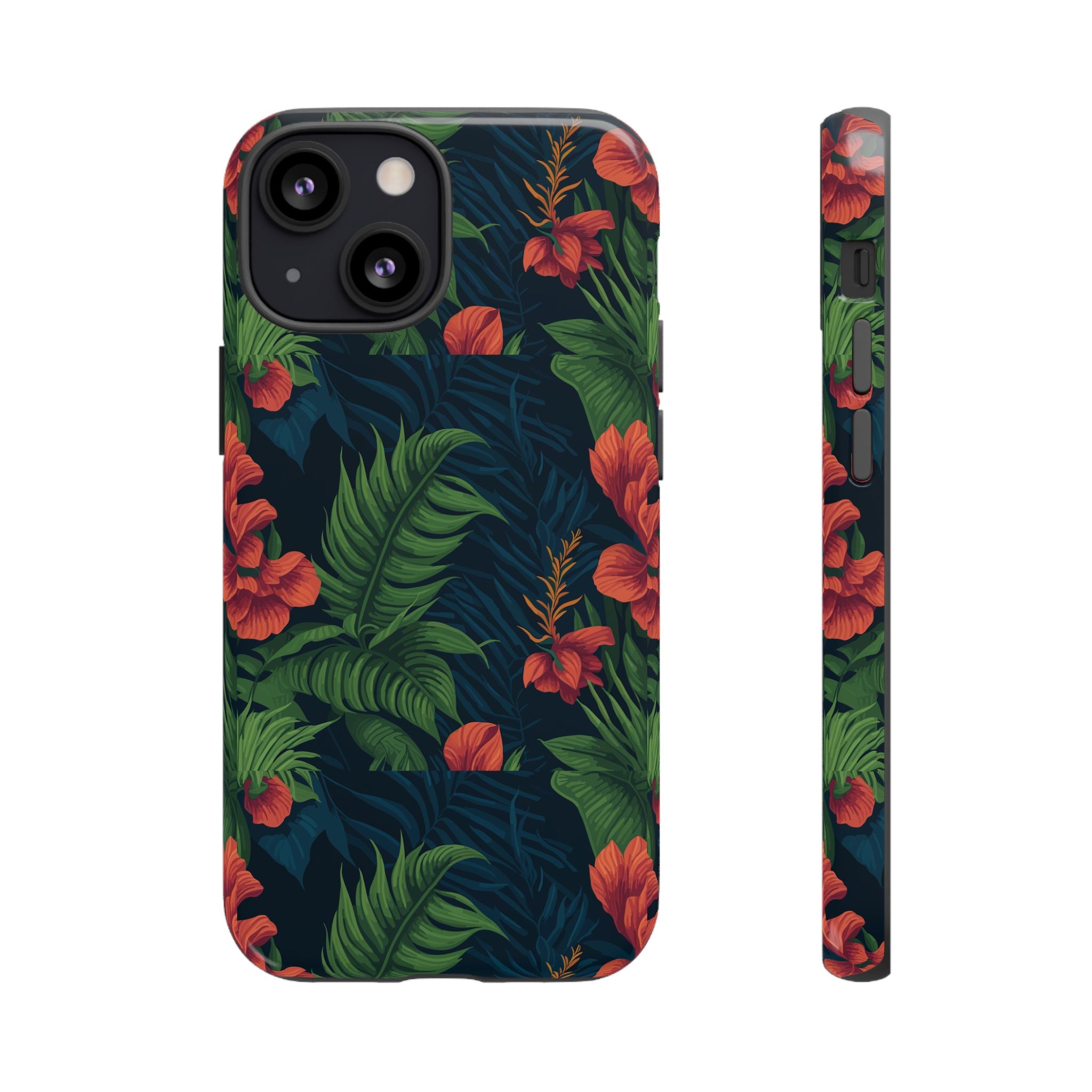 Tropical Phone Case with Floral Design, Eco-Friendly Protection for Summer Vibes, Ideal Gift for Nature Lovers, Vibrant Background