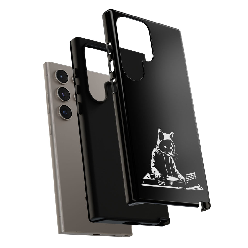 Cat DJ Phone Case | Stylish Tough Cases for Music Lovers, Gift for Cat Owners, Unique Phone Accessory, Cool Tech Gear