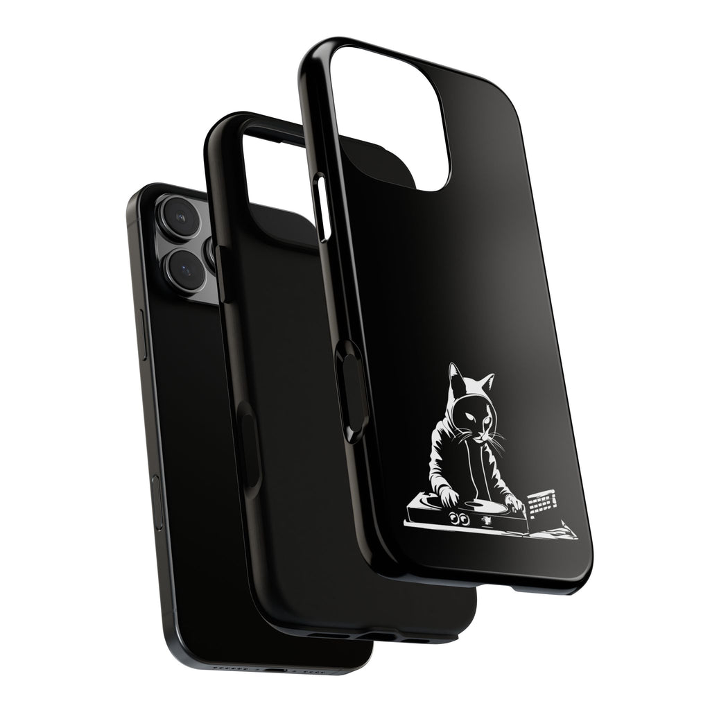 Cat DJ Phone Case | Stylish Tough Cases for Music Lovers, Gift for Cat Owners, Unique Phone Accessory, Cool Tech Gear