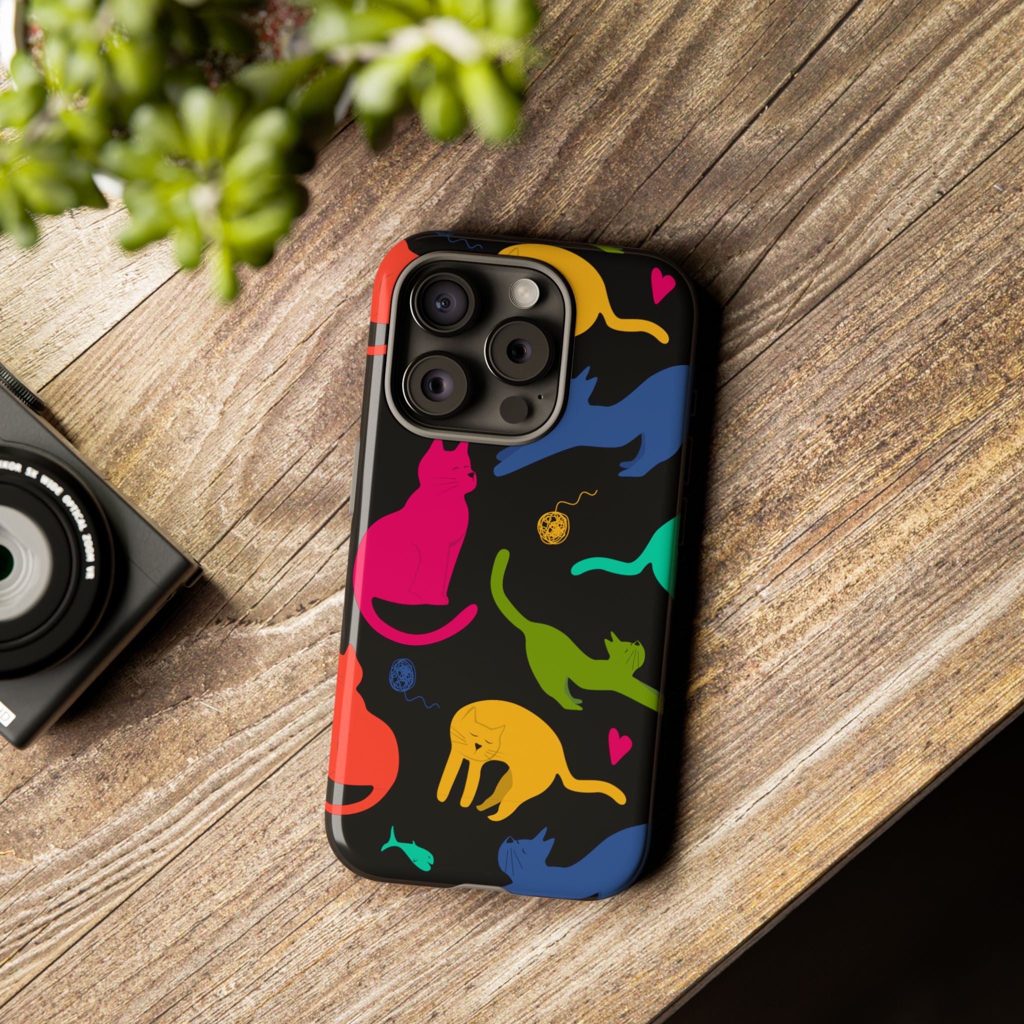 Colorful Cat Phone Case - Fun Pet Lover Accessory, Paw-some Gift for Cat Owners, Colorful Protective Cover, Cute Animal Phone [...]