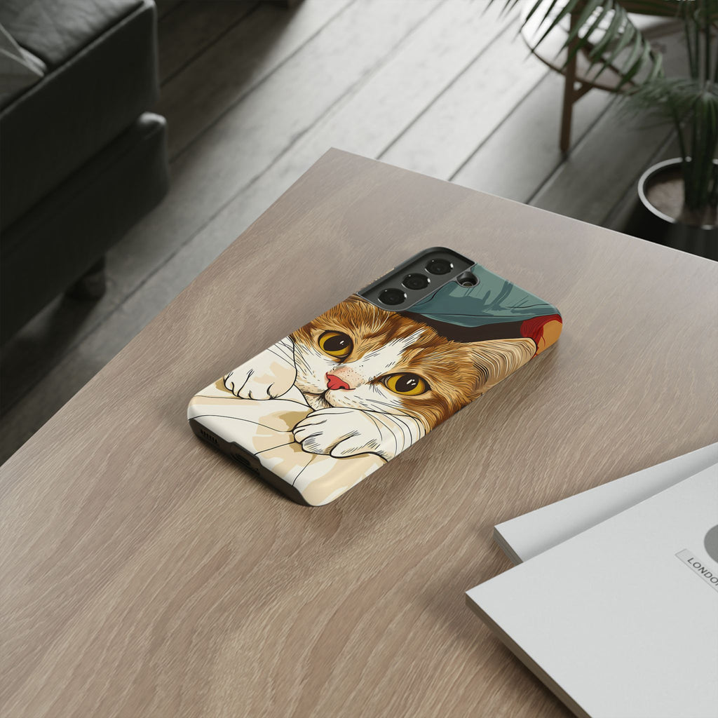 Cute Cat Phone Case - Ideal for Cat Lovers, Pet Owners, Birthday Gifts, Smartphone Accessories, Funny Pet Humor