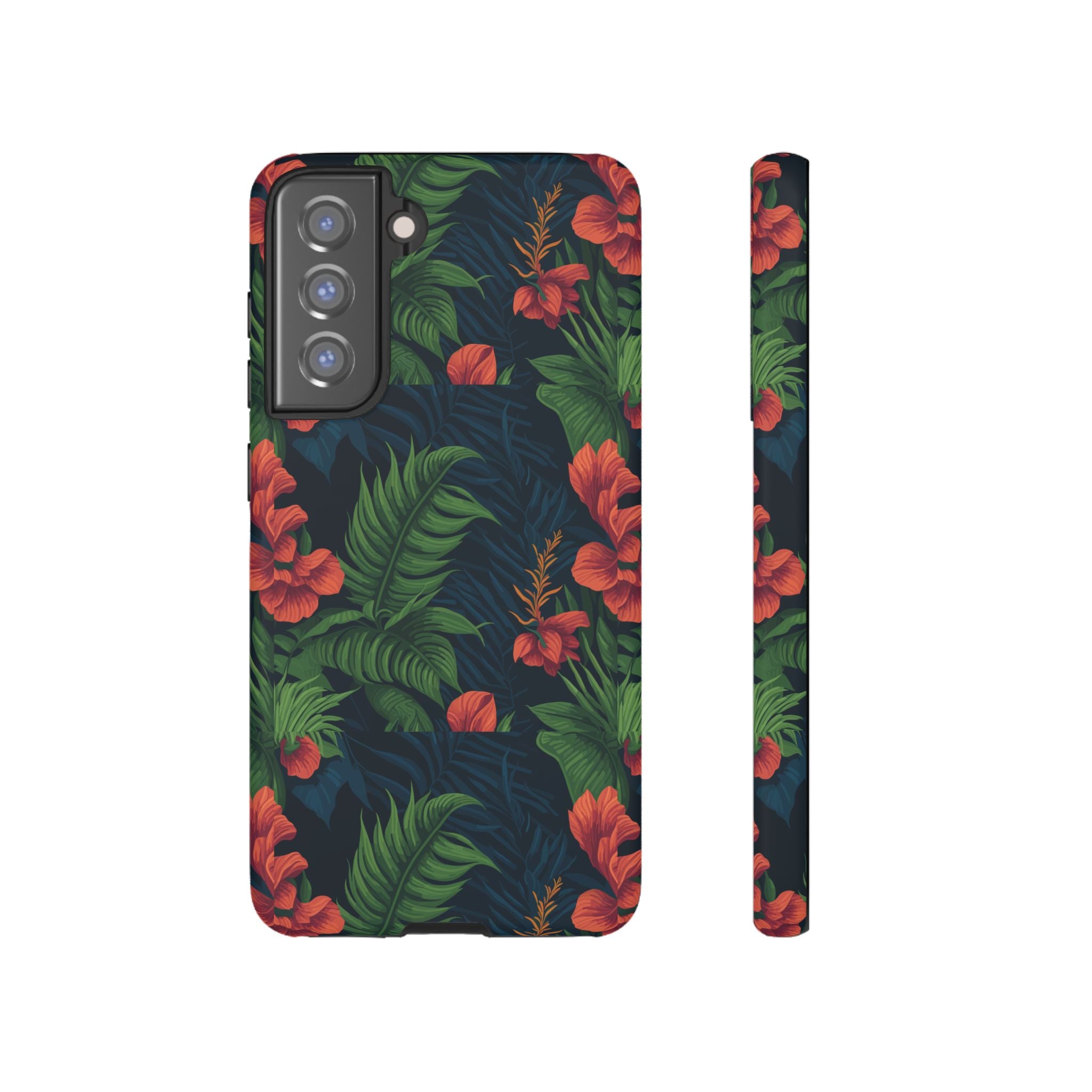 Tropical Phone Case with Floral Design, Eco-Friendly Protection for Summer Vibes, Ideal Gift for Nature Lovers, Vibrant Background