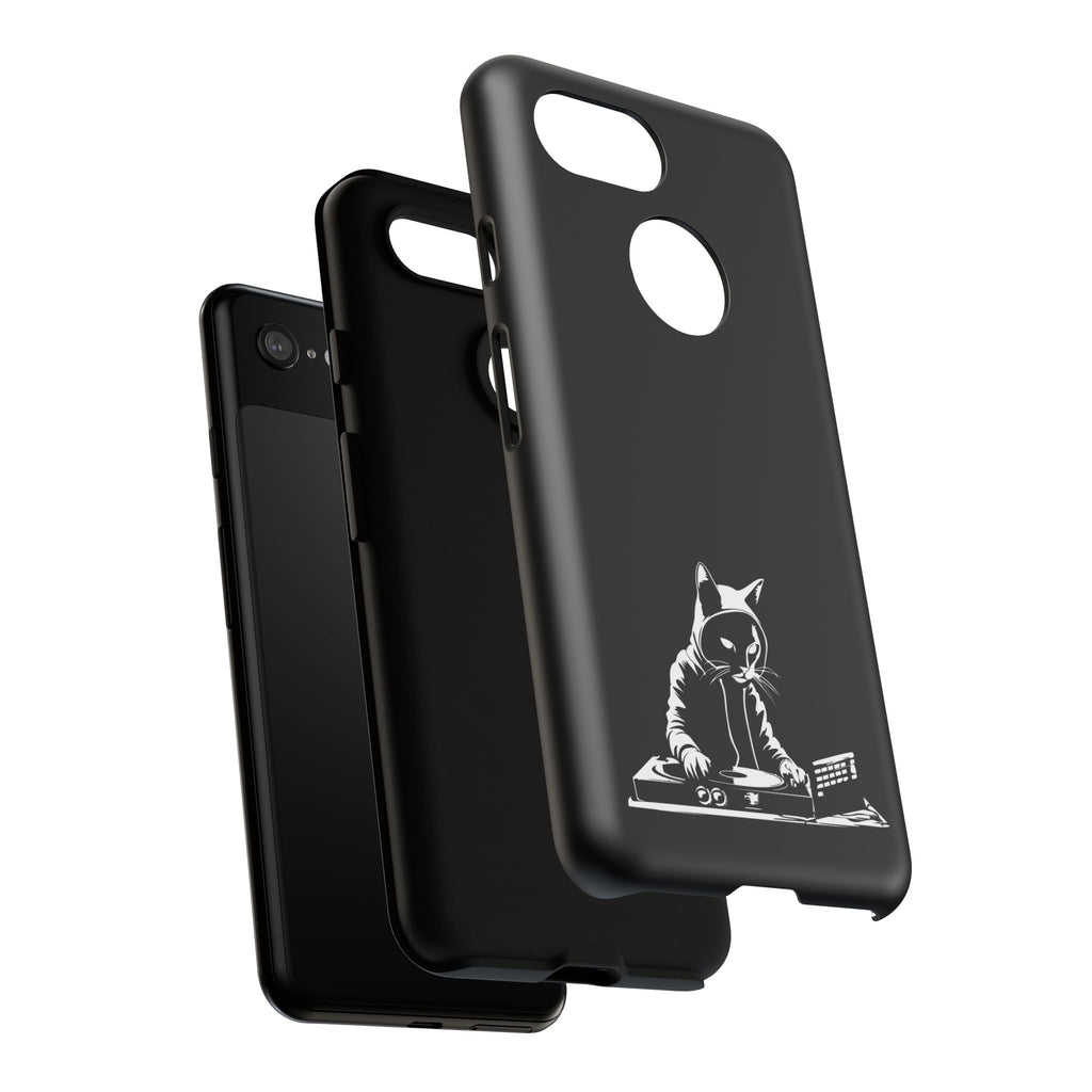 Cat DJ Phone Case | Stylish Tough Cases for Music Lovers, Gift for Cat Owners, Unique Phone Accessory, Cool Tech Gear
