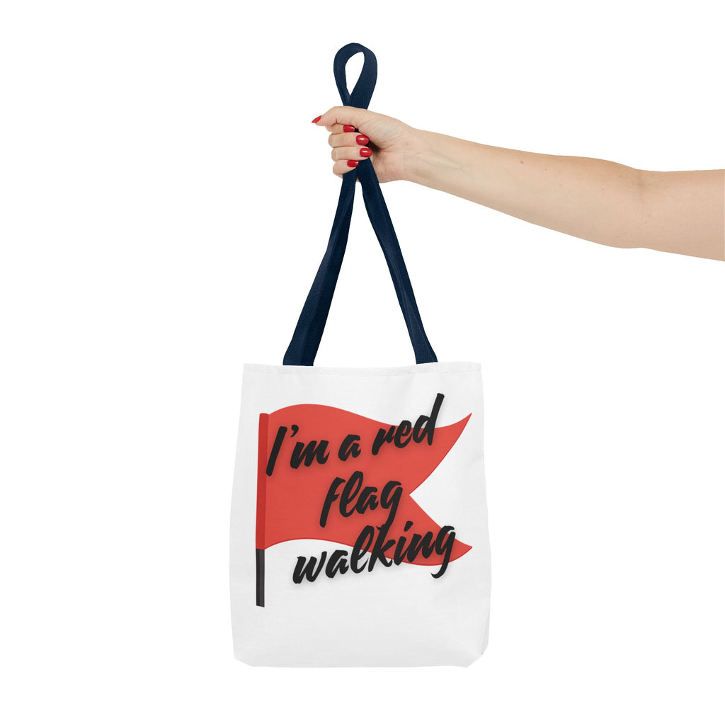 Red Flag Tote Bag, Fun Gift for Friends, Perfect for Beach Days, Casual Shopping, and Everyday Use