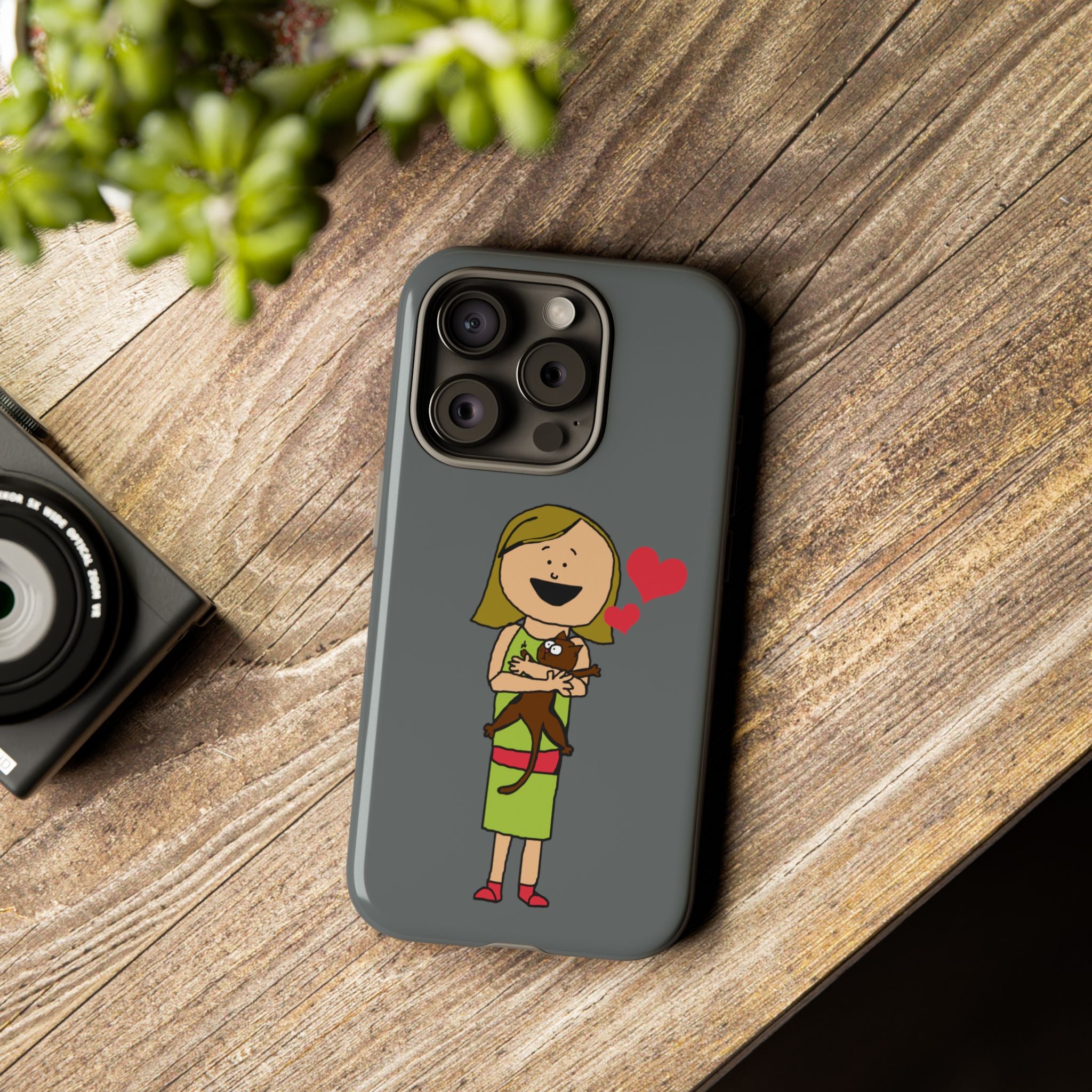Pet Lover's Phone Case, Cute Animal Phone Cover, Gift for Dog Lovers, Cartoon Design, Fun Smartphone Accessory