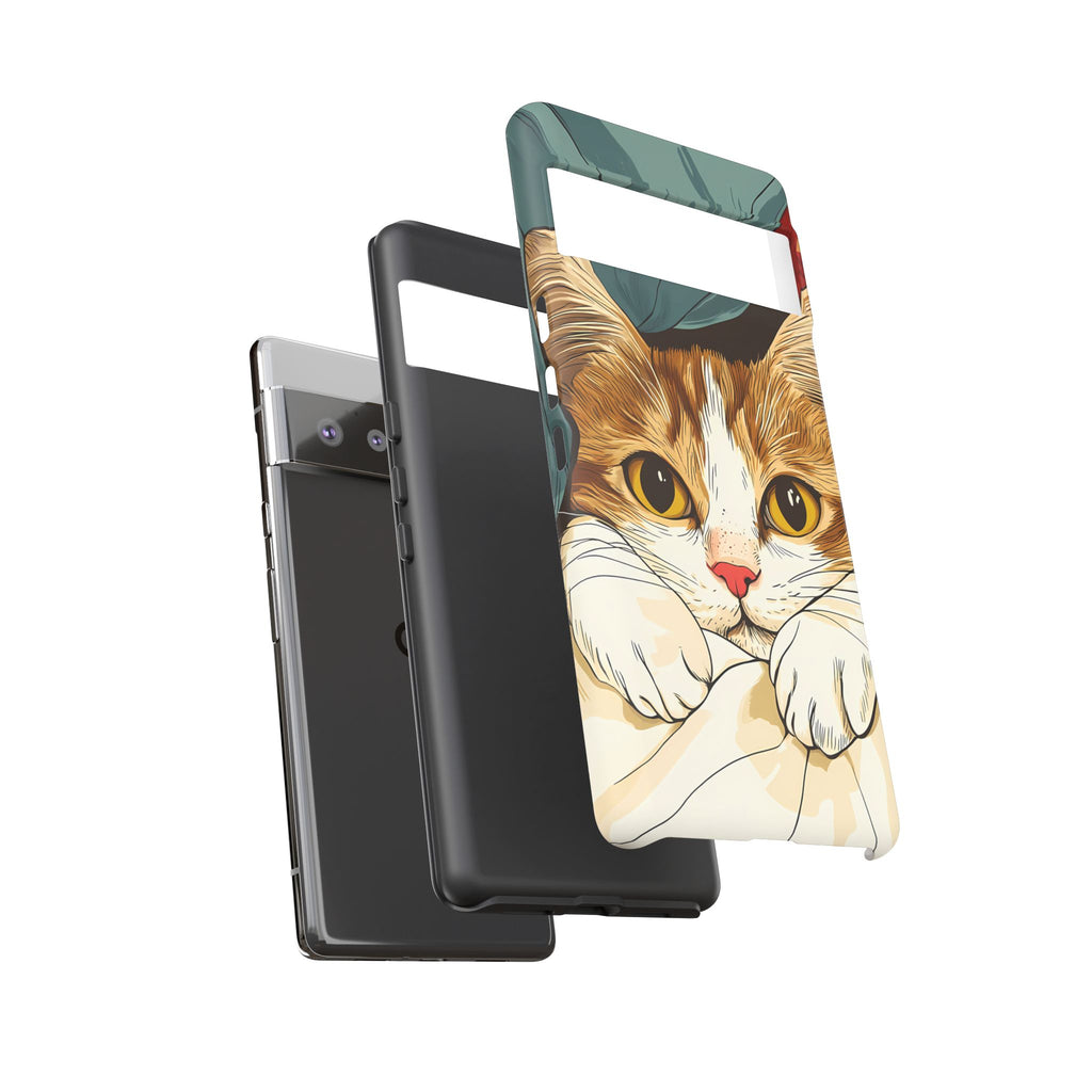 Cute Cat Phone Case - Ideal for Cat Lovers, Pet Owners, Birthday Gifts, Smartphone Accessories, Funny Pet Humor