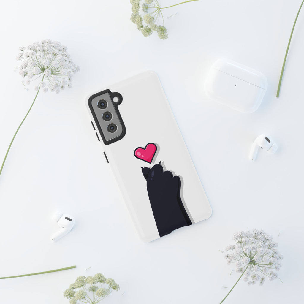 Cute Cat Love Phone Case, Tough Cell Phone Cover, Animal Lover Gifts, Pet Parent Accessories, Valentine's Day Essentials