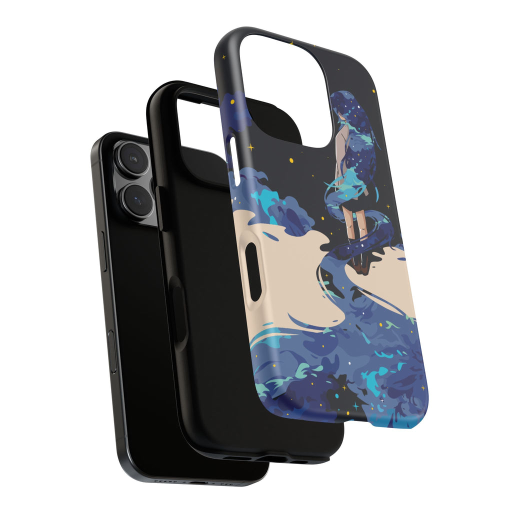 Galaxy-Inspired Phone Case, Celestial Design, Tough Phone Cover, Gift for Space Lovers, Artsy Accessories, Unique Merchandise