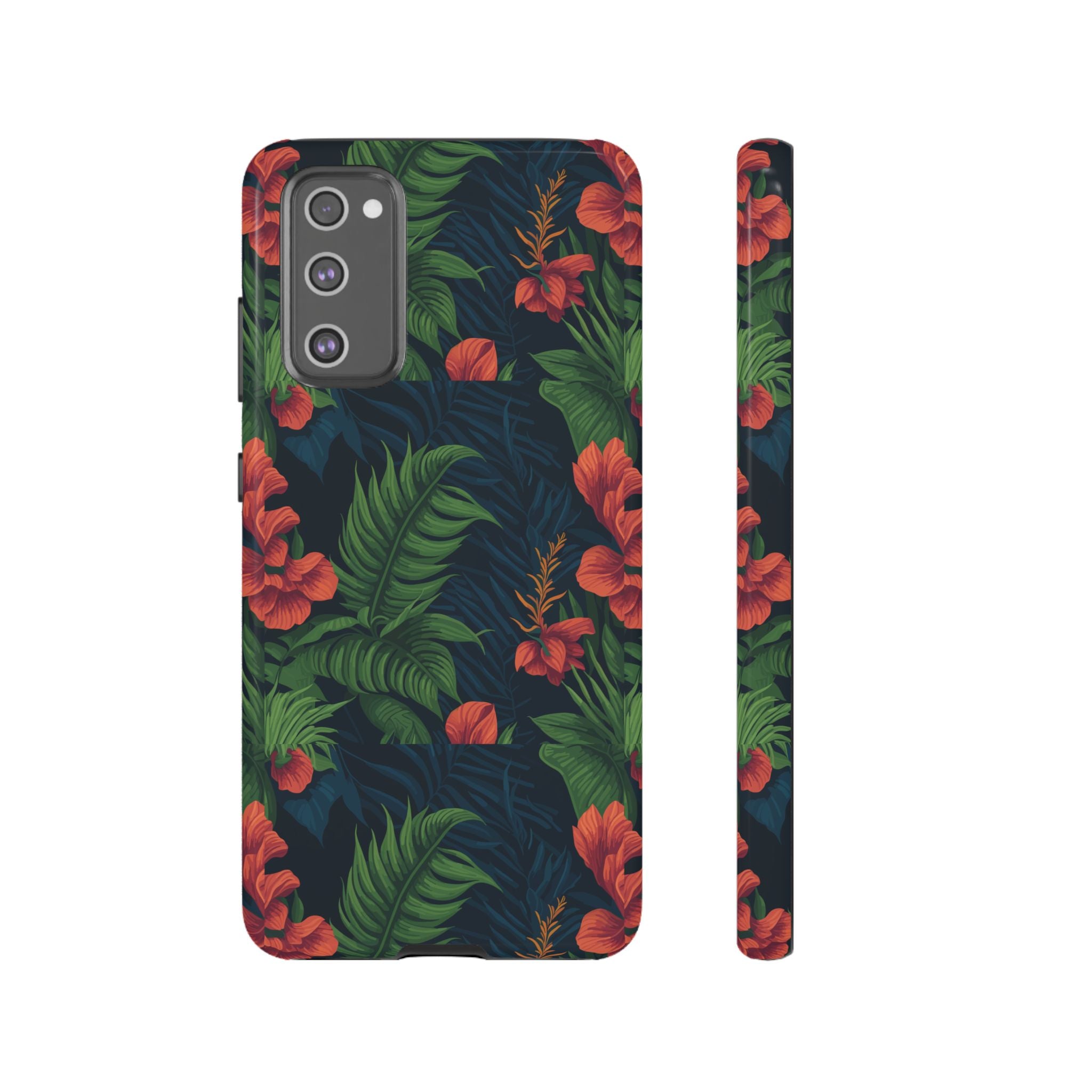Tropical Phone Case with Floral Design, Eco-Friendly Protection for Summer Vibes, Ideal Gift for Nature Lovers, Vibrant Background