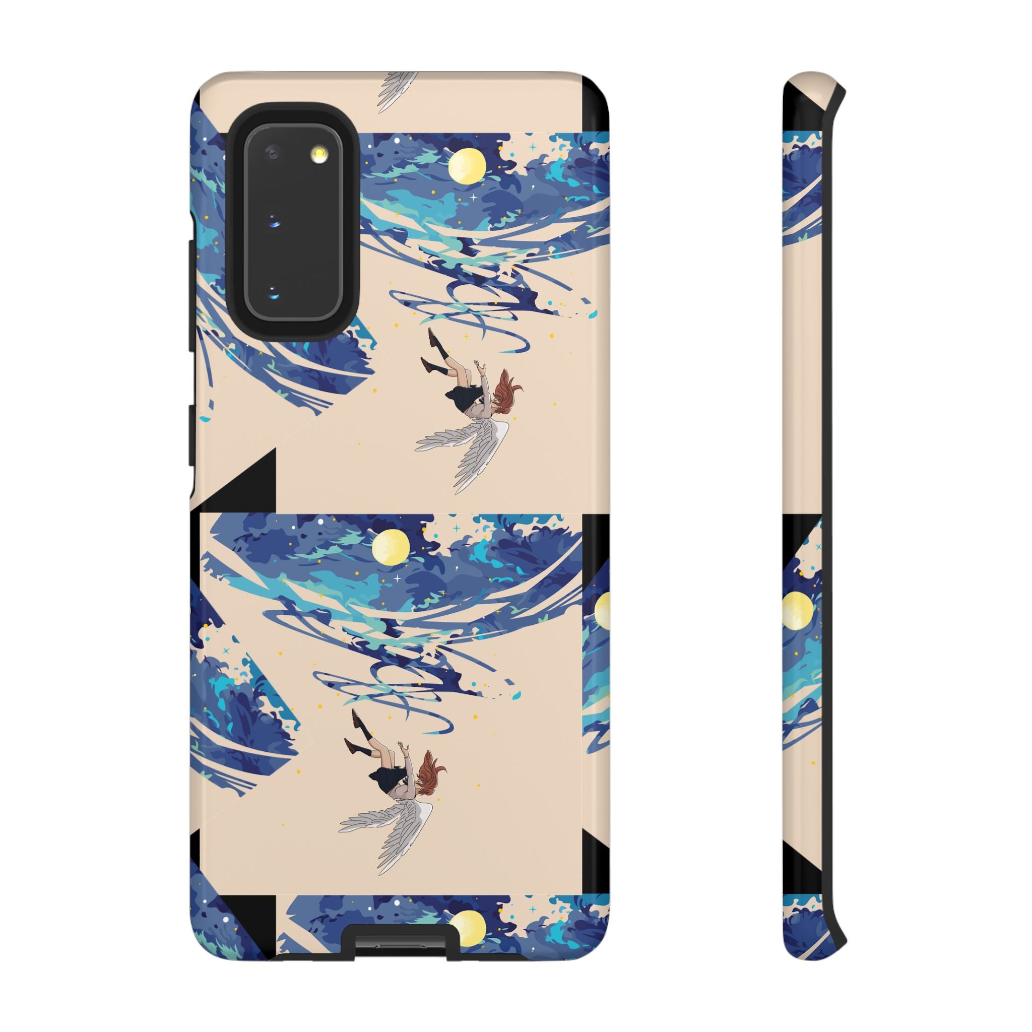 Artistic Phone Case with Abstract Design, Vivid Blue Waves and Fish, Stylish Phone Accessory, Unique Gift Idea, Trendy Tech Decor, [...]