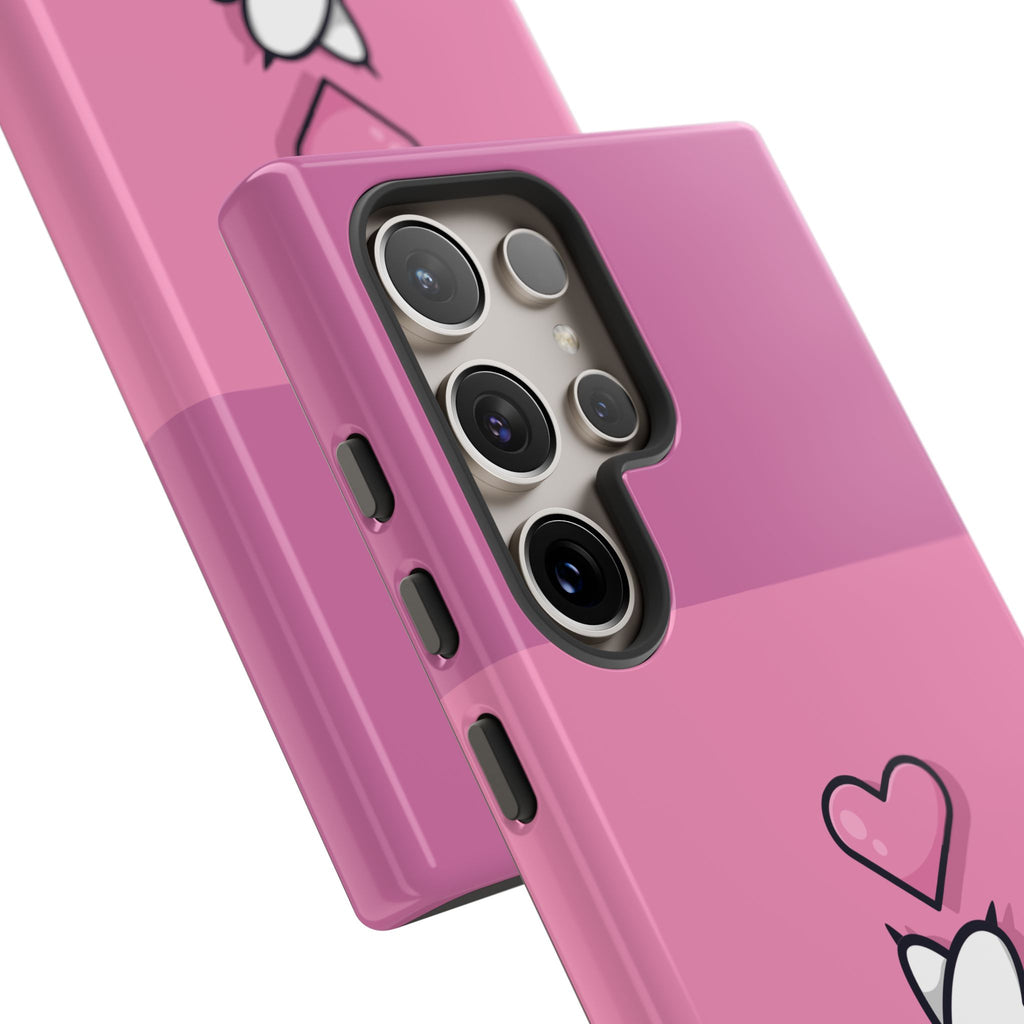 Cute Cat Paw Phone Case, Playful Pet Lover Gift, Animal Print Phone Cover, Heart Design Case, Fun Feminine Case, Kawaii Style