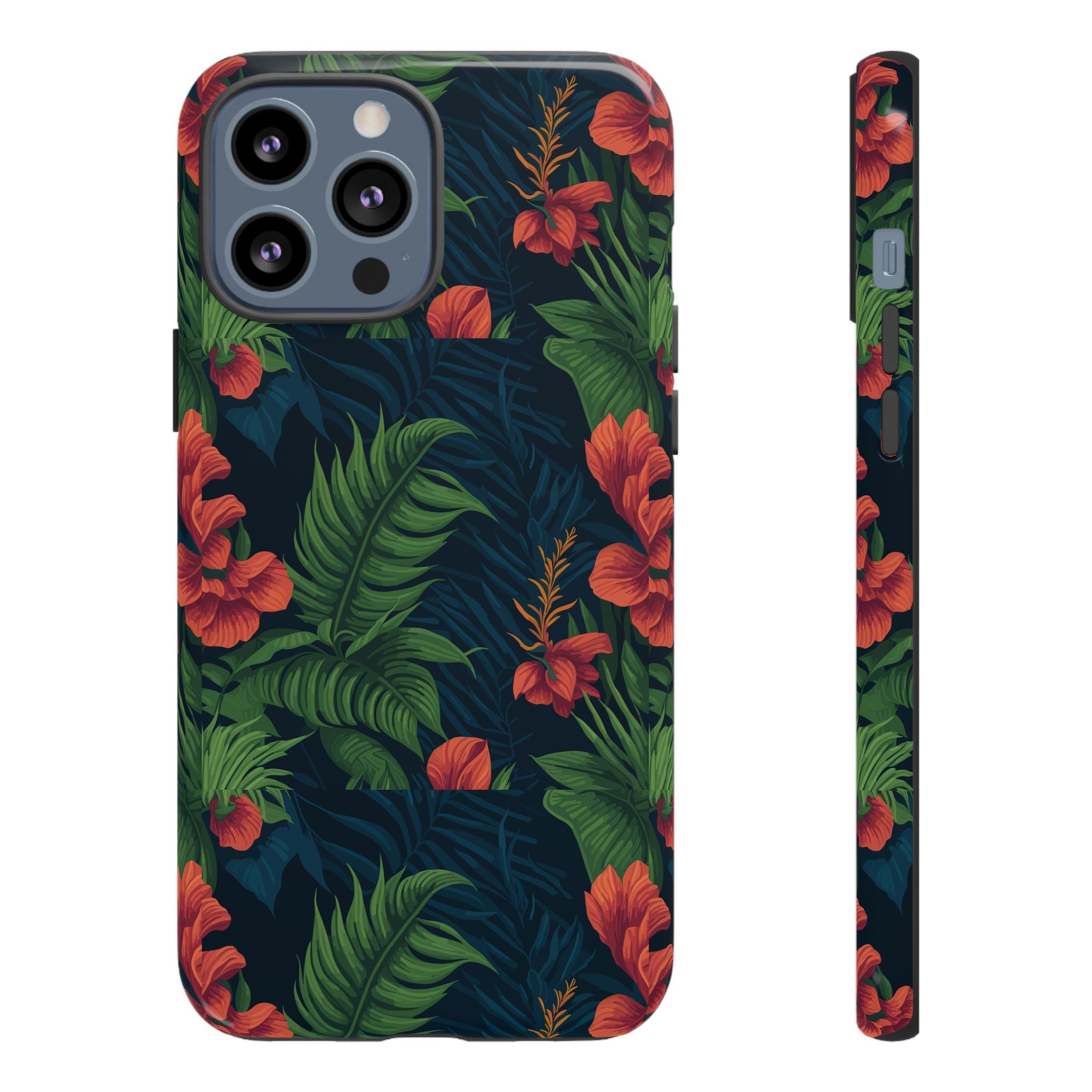Tropical Phone Case with Floral Design, Eco-Friendly Protection for Summer Vibes, Ideal Gift for Nature Lovers, Vibrant Background