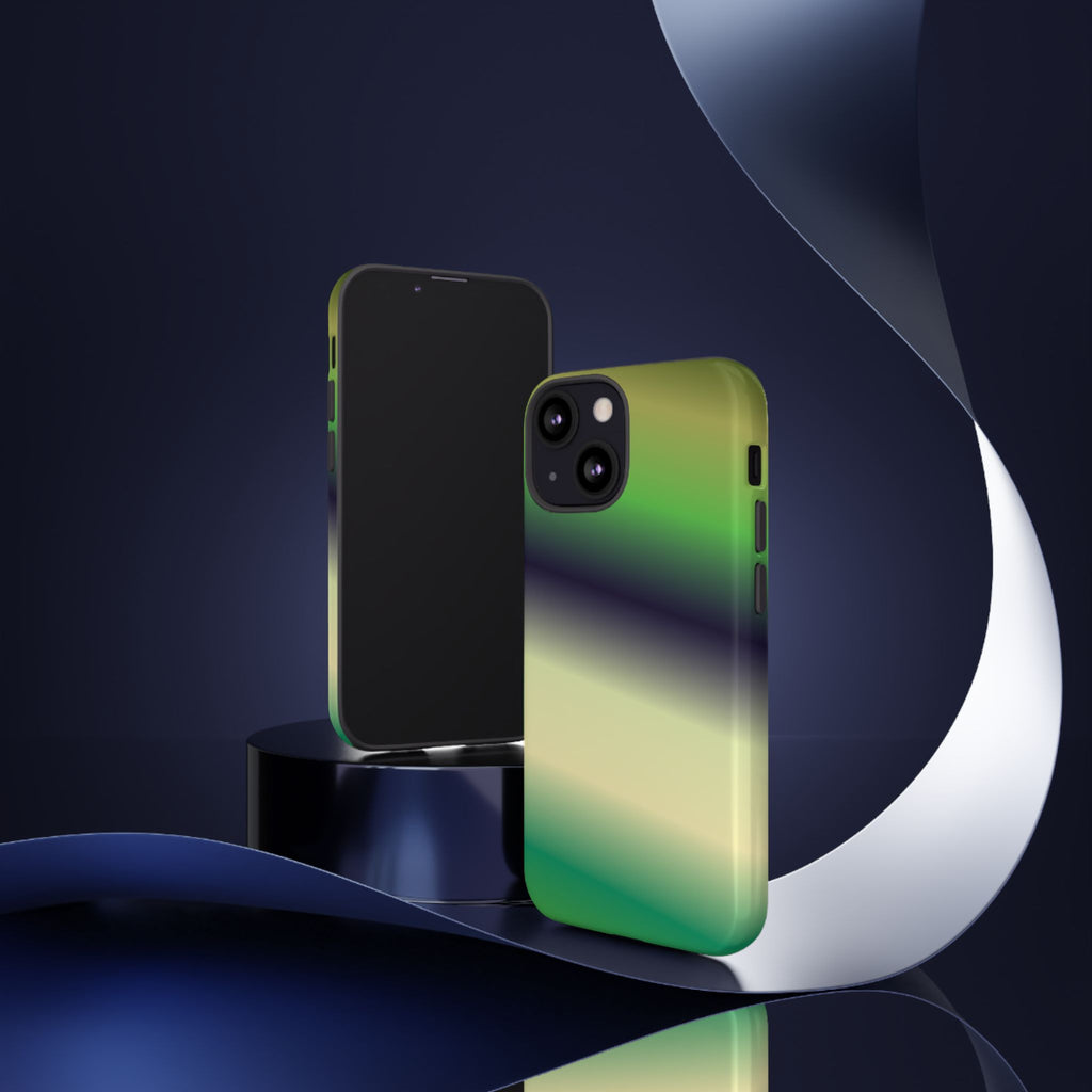 Gradient Phone Case - Tough Cases, Unique Cell Phone Cover, Stylish Tech Accessories, Green and Black Gradient, Perfect Gift