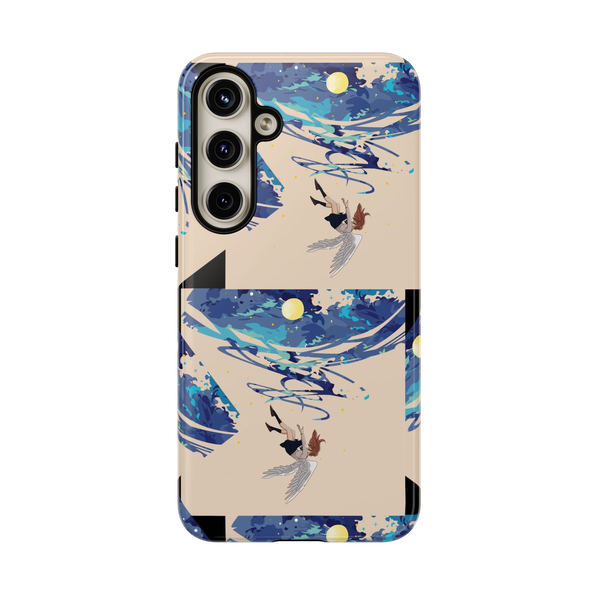 Artistic Phone Case with Abstract Design, Vivid Blue Waves and Fish, Stylish Phone Accessory, Unique Gift Idea, Trendy Tech Decor, [...]