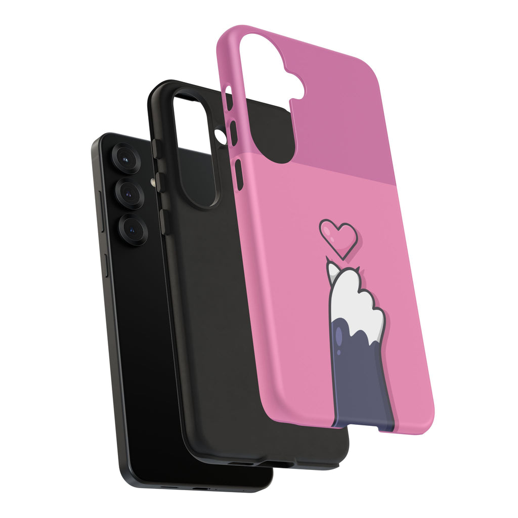 Cute Cat Paw Phone Case, Playful Pet Lover Gift, Animal Print Phone Cover, Heart Design Case, Fun Feminine Case, Kawaii Style