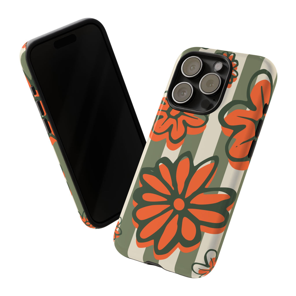 Floral Tough Phone Case - Trendy Protector for Pet Lovers, Super Cute Gift, Floral Design, Stylish Phone Cover, Unique Accessory