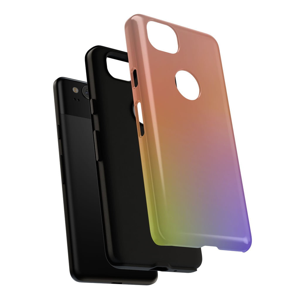 Colorful Gradient Phone Case, Tough Cases for iPhone, Customizable Phone Cover, Trendy Tech Accessory, Gift for Tech Lovers