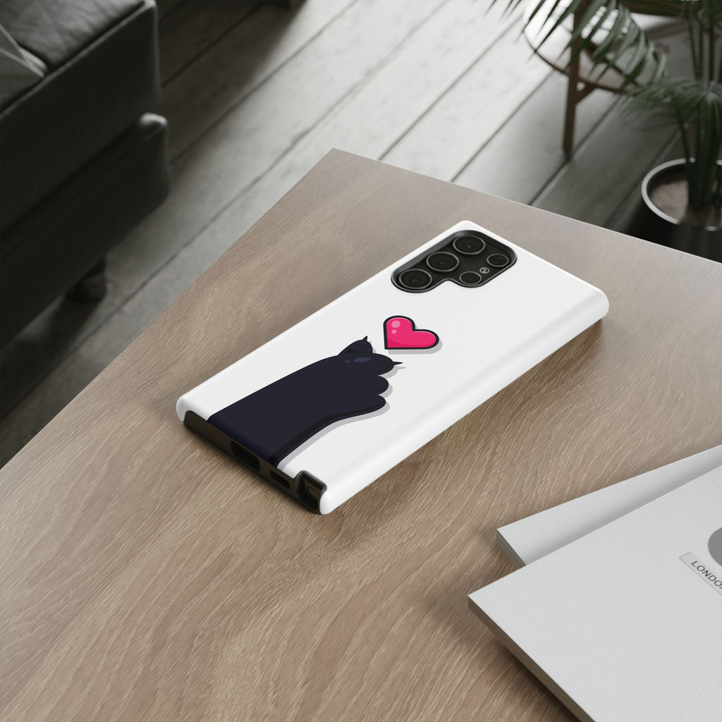 Cute Cat Love Phone Case, Tough Cell Phone Cover, Animal Lover Gifts, Pet Parent Accessories, Valentine's Day Essentials