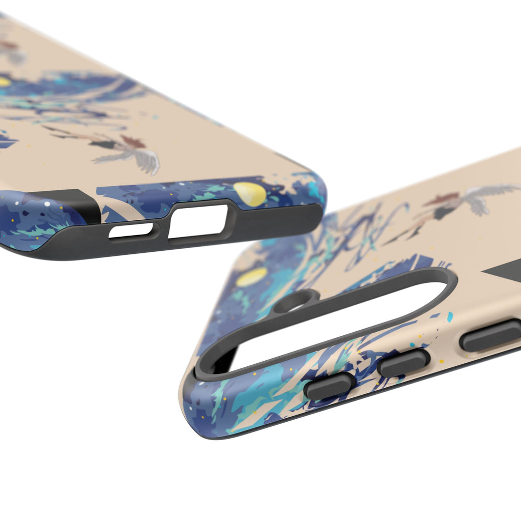 Artistic Phone Case with Abstract Design, Vivid Blue Waves and Fish, Stylish Phone Accessory, Unique Gift Idea, Trendy Tech Decor, [...]
