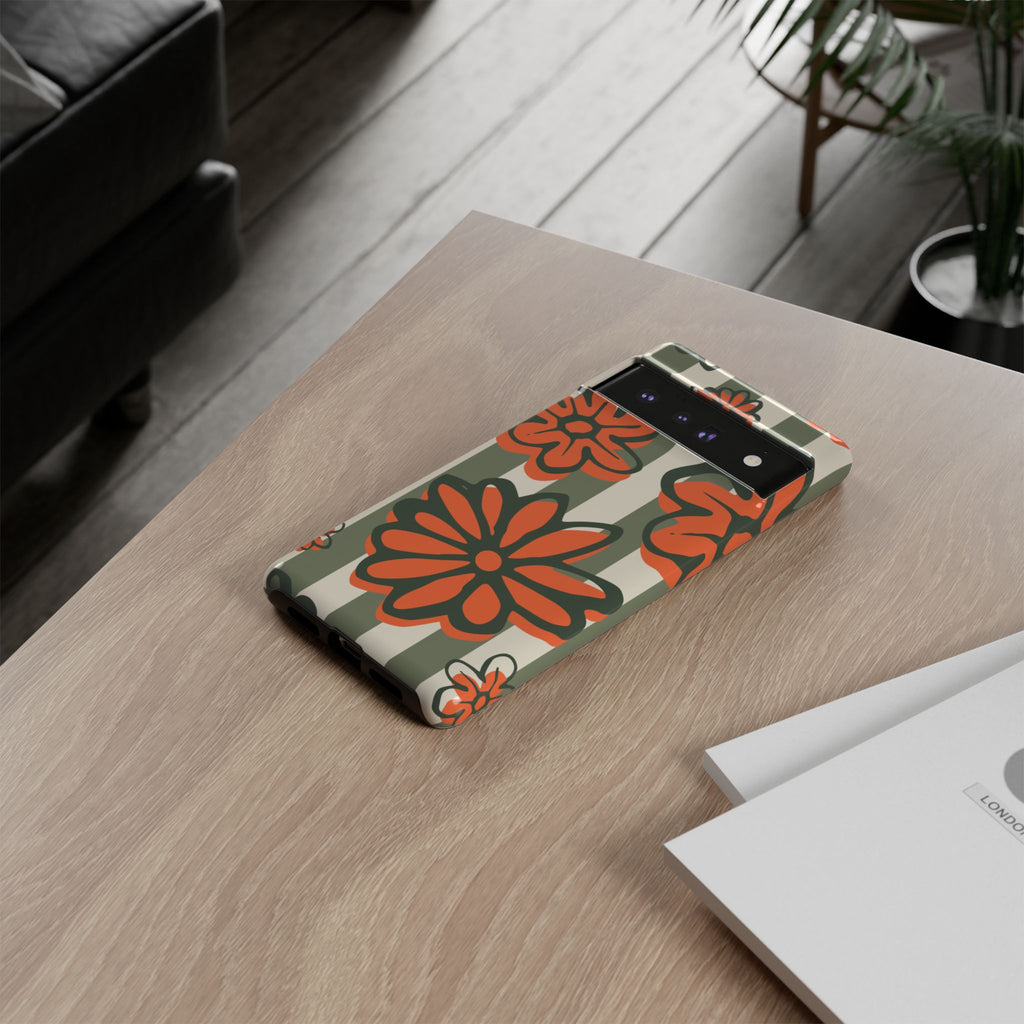 Floral Tough Phone Case - Trendy Protector for Pet Lovers, Super Cute Gift, Floral Design, Stylish Phone Cover, Unique Accessory