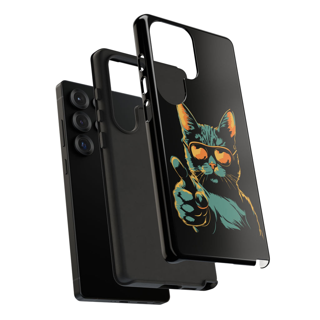 Cool Cat Phone Case, Stylish Phone Cover, Pet Lover Gift, Cute Cat Design, Fun Cat Accessories