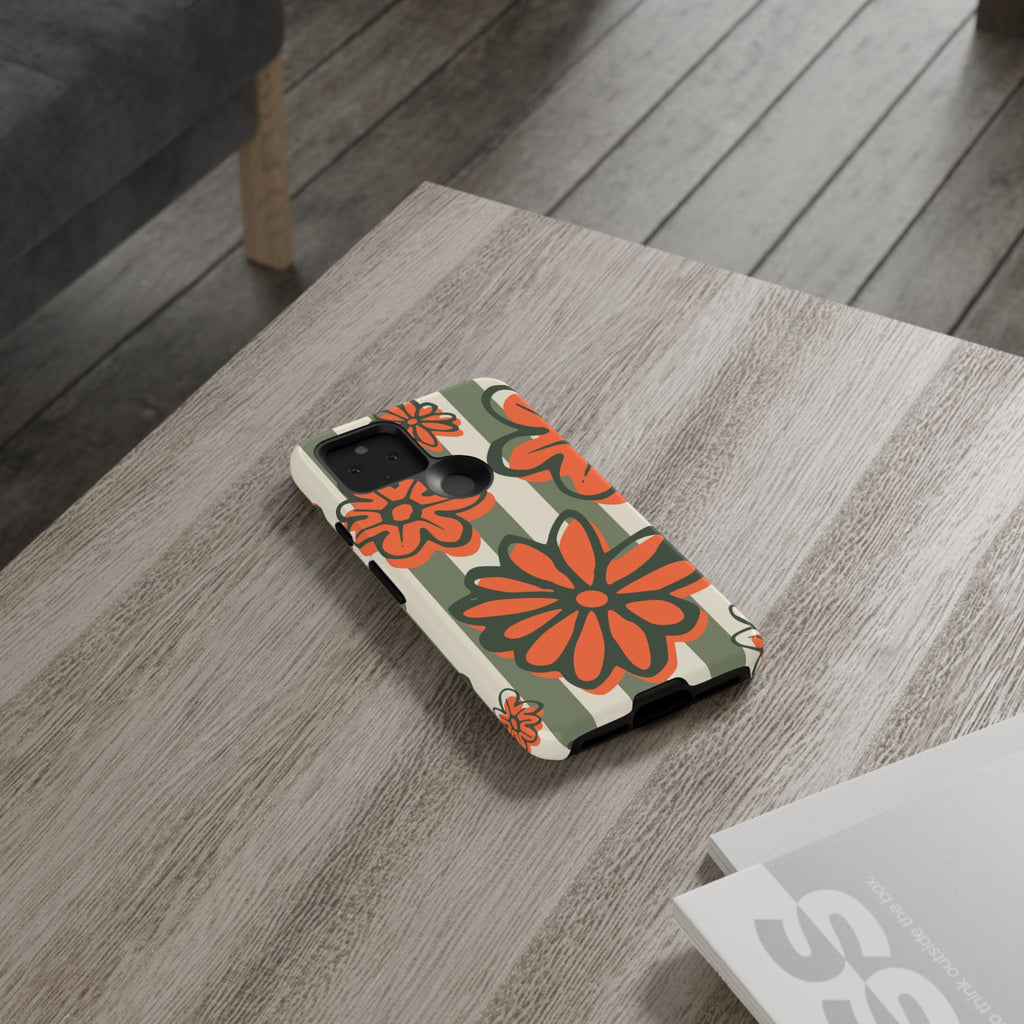 Floral Tough Phone Case - Trendy Protector for Pet Lovers, Super Cute Gift, Floral Design, Stylish Phone Cover, Unique Accessory