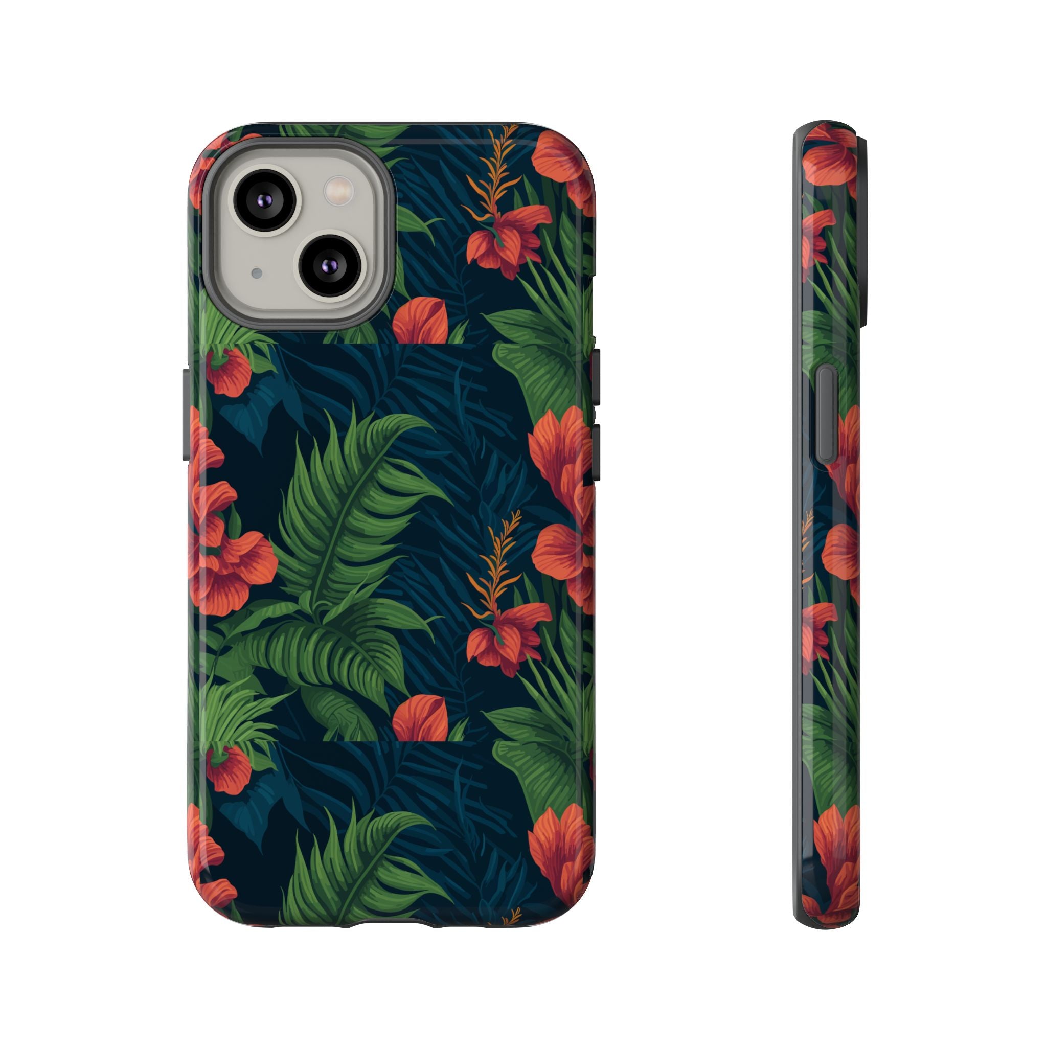 Tropical Phone Case with Floral Design, Eco-Friendly Protection for Summer Vibes, Ideal Gift for Nature Lovers, Vibrant Background