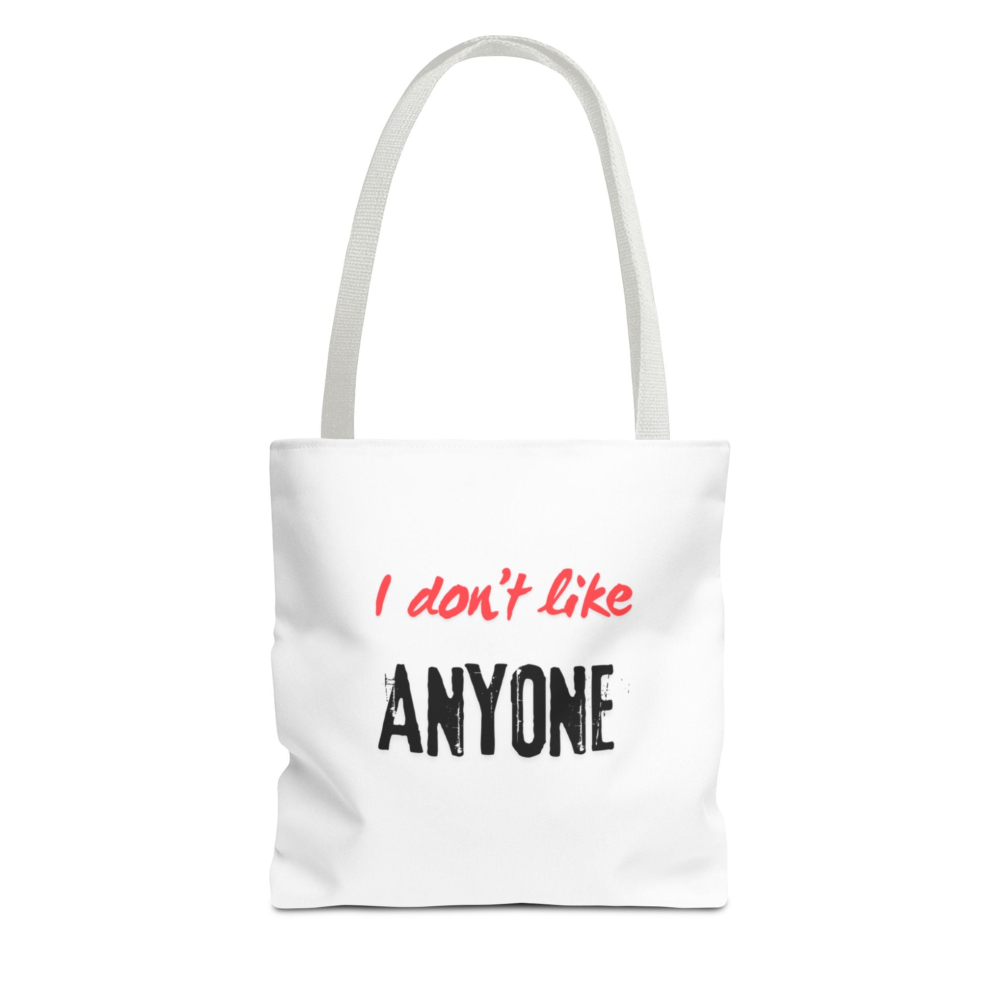 English White "I Like No One" – Anti-Social Tote