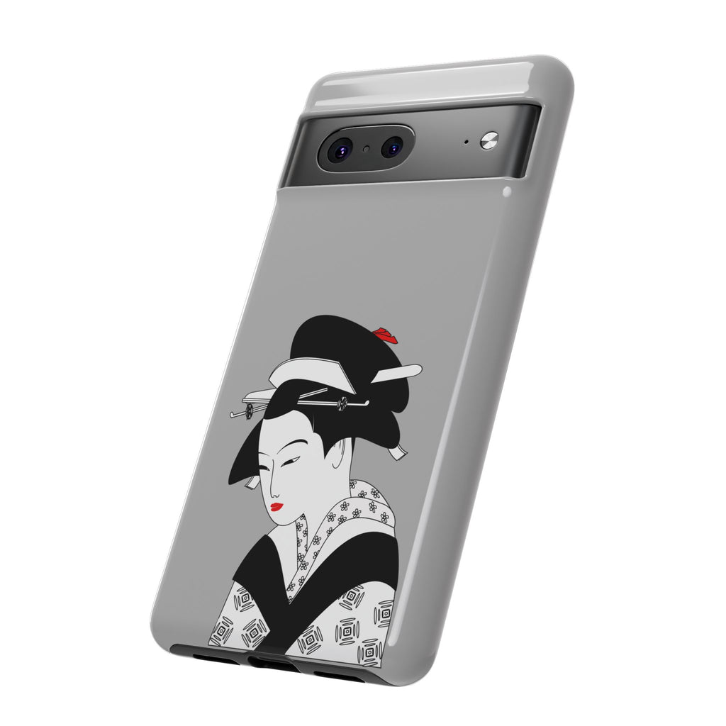Stylish Phone Case with Japanese Geisha Design, Tough Phone Case, Cute Phone Cover, Japanese Art, Ethnic Style