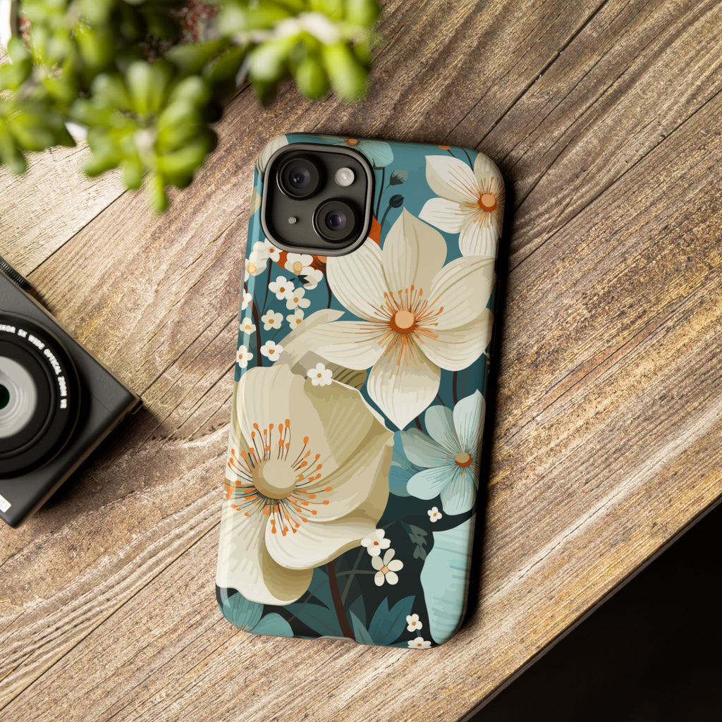 Floral Phone Case, Stylish Tough Cases with Botanical Design, Flower Print Phone Cover, Gifts for Nature Lovers, Eco-Friendly Mobile Cover