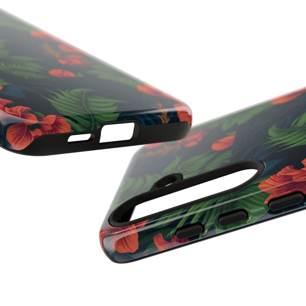 Tropical Phone Case with Floral Design, Eco-Friendly Protection for Summer Vibes, Ideal Gift for Nature Lovers, Vibrant Background