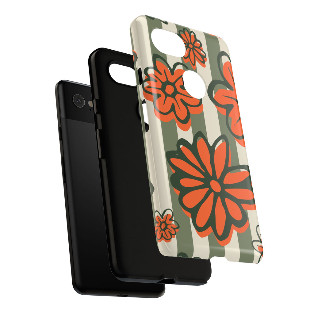 Floral Tough Phone Case - Trendy Protector for Pet Lovers, Super Cute Gift, Floral Design, Stylish Phone Cover, Unique Accessory
