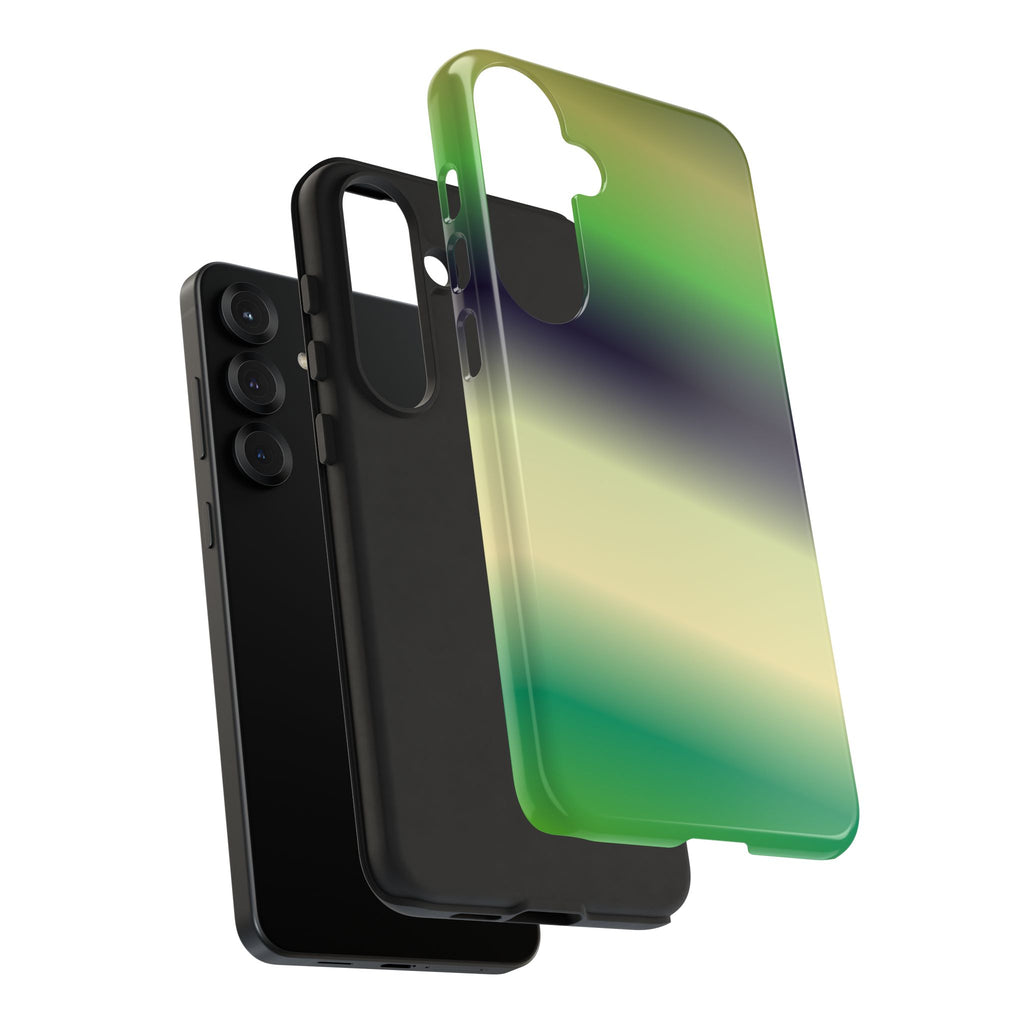 Gradient Phone Case - Tough Cases, Unique Cell Phone Cover, Stylish Tech Accessories, Green and Black Gradient, Perfect Gift