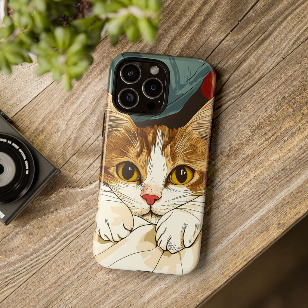 Cute Cat Phone Case - Ideal for Cat Lovers, Pet Owners, Birthday Gifts, Smartphone Accessories, Funny Pet Humor