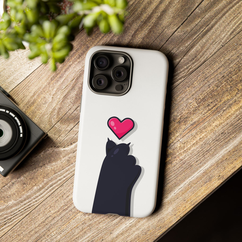 Cute Cat Love Phone Case, Tough Cell Phone Cover, Animal Lover Gifts, Pet Parent Accessories, Valentine's Day Essentials