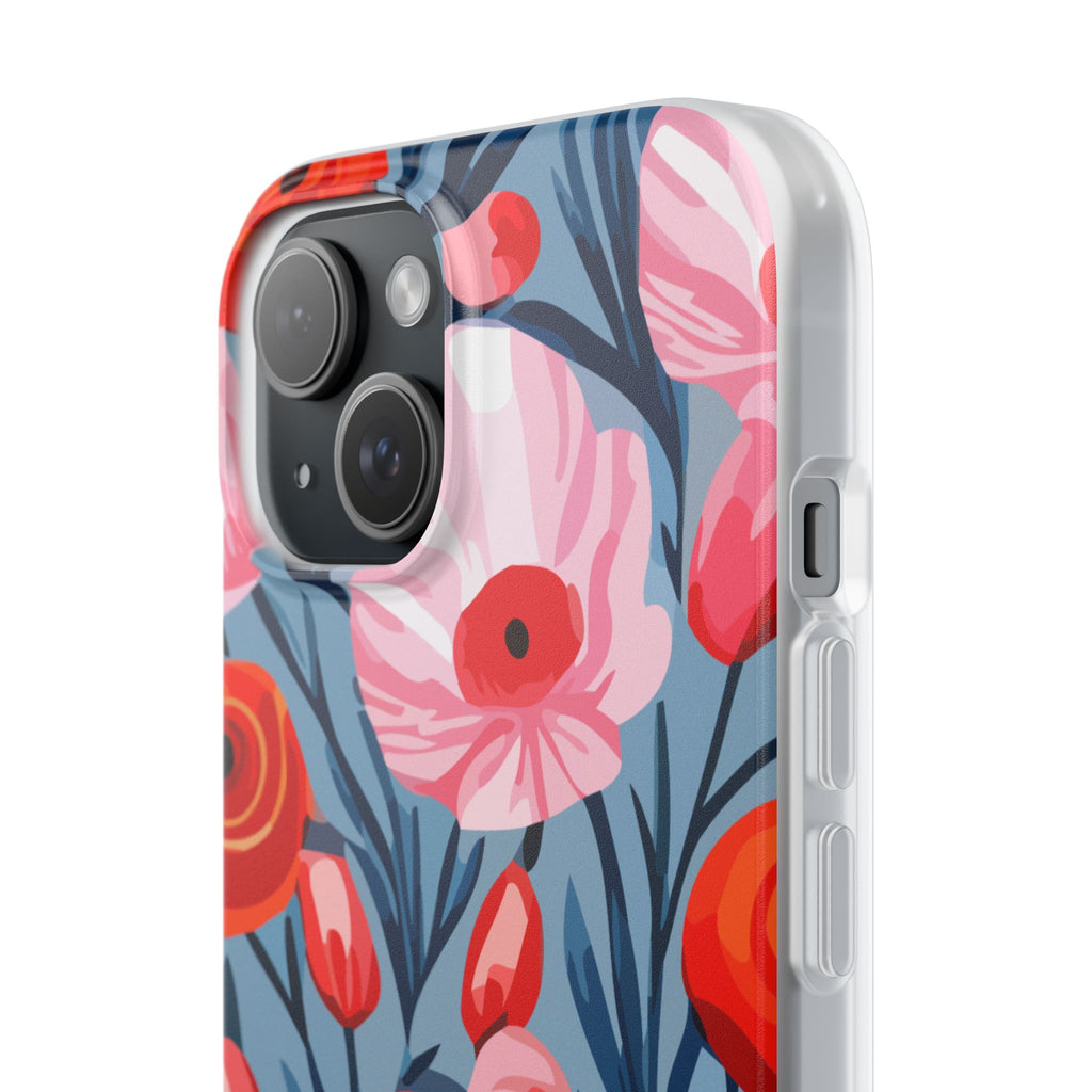 Beautiful Floral Flexi Cases for Phone, Stylish Protective Cover, Gift for Her, Phone Accessories, Floral Design